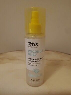 Onyx Coconut Bliss Hydrating Body Shimmer Mist — Yellow & White